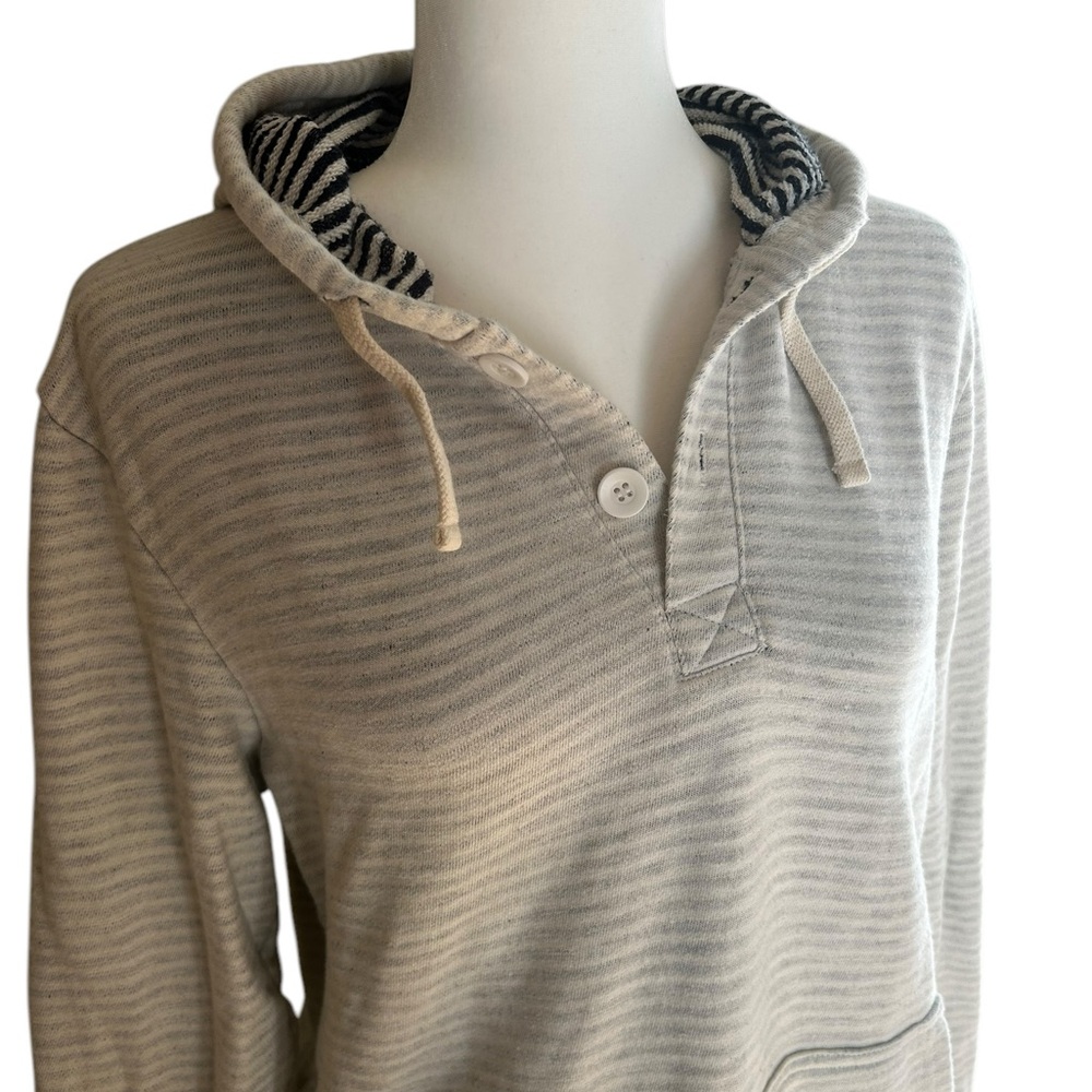 Marine layer hoodie womens SZ small grunge casual comfy blue white coastal relax - Picture 9 of 14